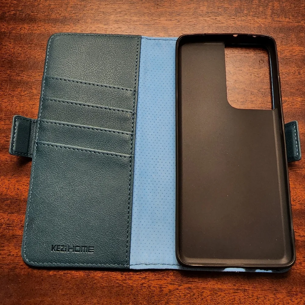 KEZiHOME Samsung Galaxy S21 Ultra Case with S Pen Holder Wallet Case